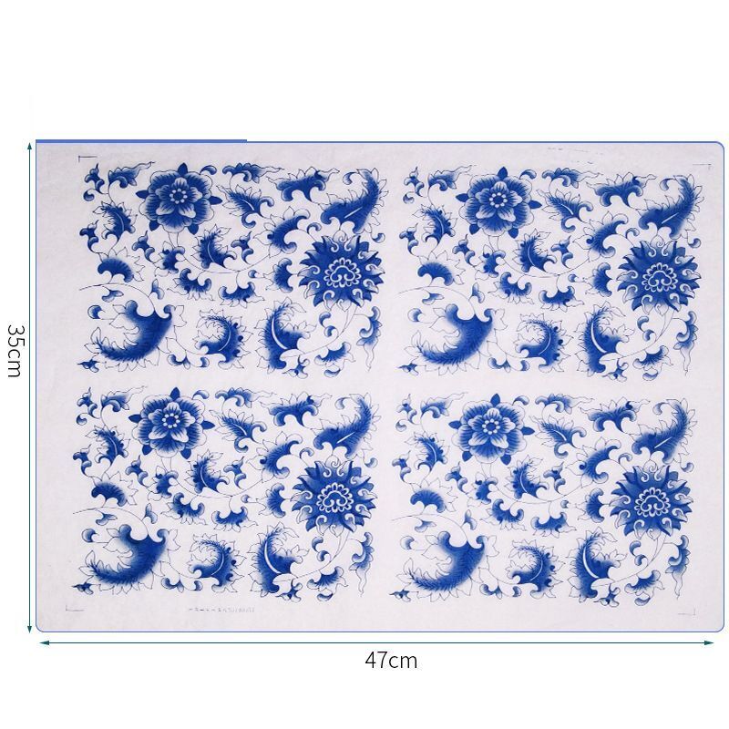 Ceramic Clay Transfer Paper Underglaze Colored Flower Decal Pottery Tool 47x35cm