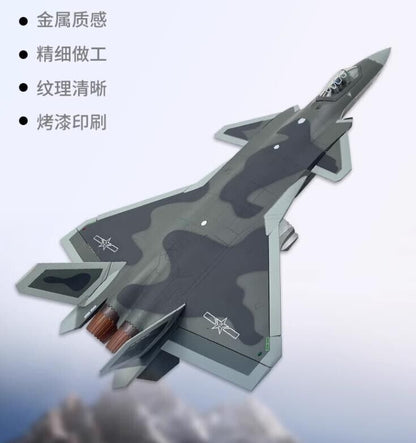 1:48 44CM J-20 Stealth Fighter Diecast Airplane Military Aircraft Plane Model