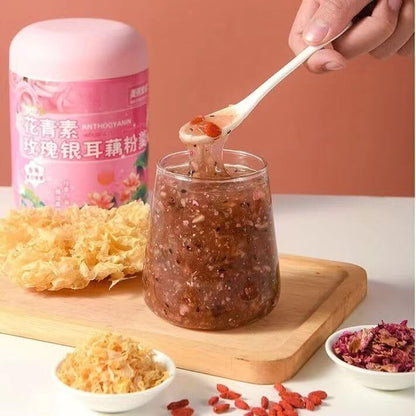 Chinese Lotus Root Starch Powder Soup Rose and White Fungus Soup 500g