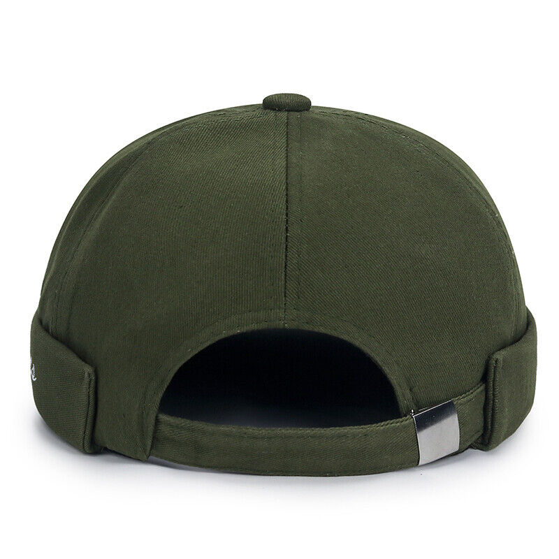 Brimless Docker Cap Hat Skullcap Sailor Rolled Cuff Retro Beanie Hats Adjustable