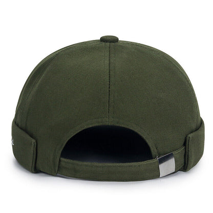 Brimless Docker Cap Hat Skullcap Sailor Rolled Cuff Retro Beanie Hats Adjustable