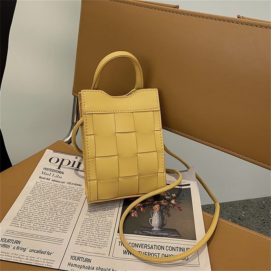 Mini Messenger Bag Leather Handbag Short Handle Summer Shoulder Bag 13*19*6 CM