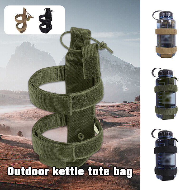 Outdoor Tactical Water Bottle Holder Carrier Bag Kettle Pouch Travel Camping