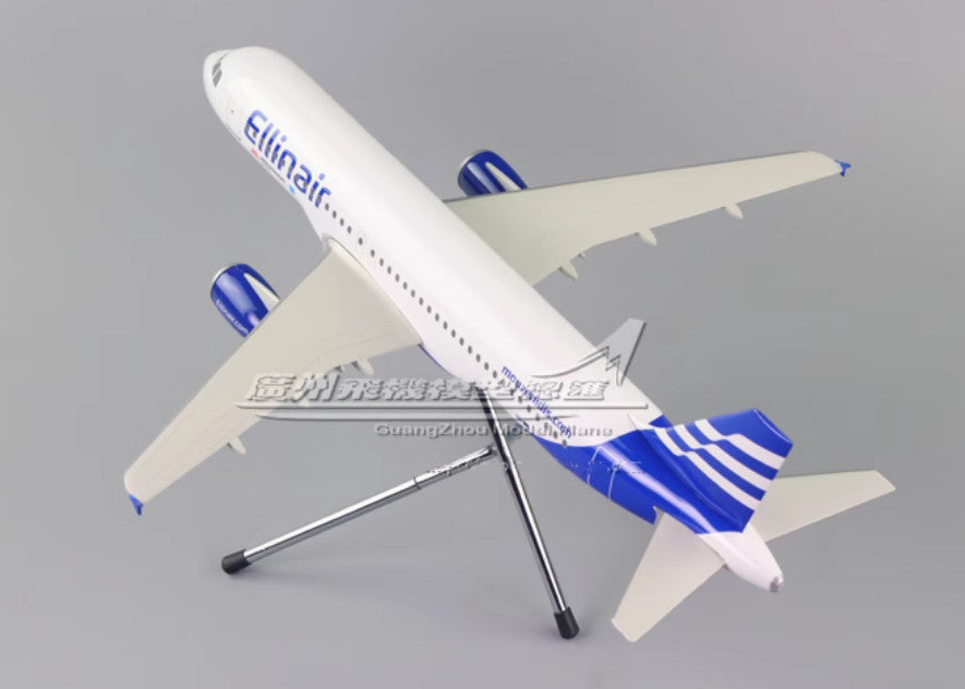 1:100 38CM Ellinair AIRBUS A320-200 Passenger Plane ABS Plastic Aircraft Model
