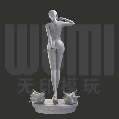 1/24 resin figures model Shirt Explosion Girl Unassembled Unpainted