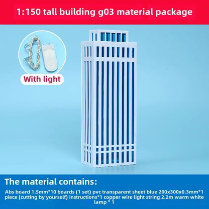 1/150 Building Model City Road Building DIY Scene Display Model Gifts