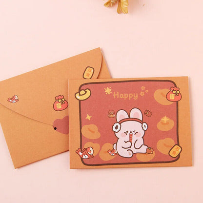 Greetings Card 50Pcs Cartoon Ins Student DIY Tanabata Teachers Day Wish Postcard