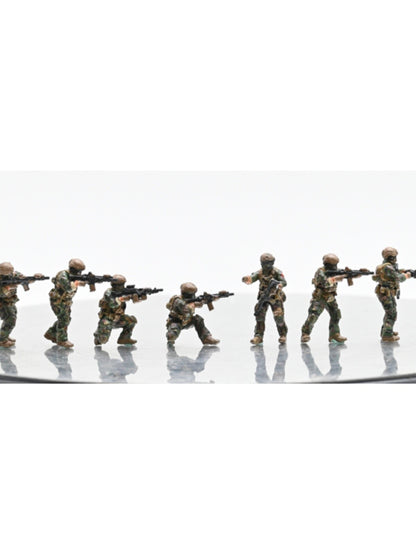 1/72 USA Modern Special Soldier 7member Team Model Figure Painted for Mini Scene