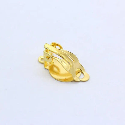 20pcs Gold Silver Clip-on Earring Converter Ear Clip Base Jewelry Making Finding