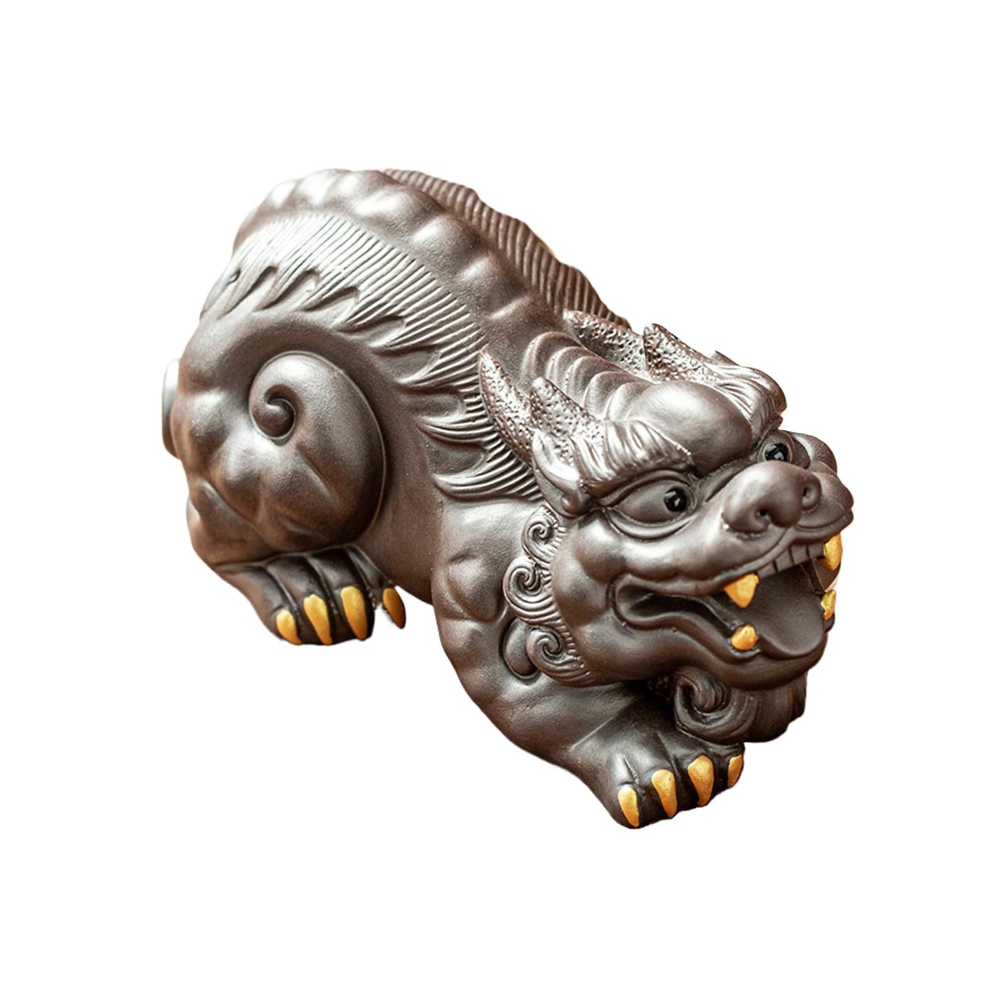 Chinese Pixiu Purple Sands Tea Pet 13cm 5.2in Kung Fu Tea Set Accessories