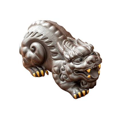 Chinese Pixiu Purple Sands Tea Pet 13cm 5.2in Kung Fu Tea Set Accessories