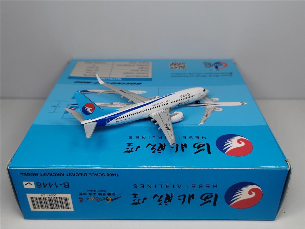 1:400 JC Wings HEBEI AIRLINES BOEING B737-800 Passenger Airplane Diecast Model