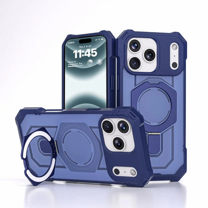 iPhone 17 Pro Max Magnetic Case with Invisible Metal Stand,Matte Bumper Cover