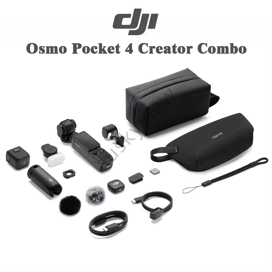 DJI Osmo Pocket 4 Creator Combo 4K Gimbal Camera Vlog Wide-Angle Lens Mic New