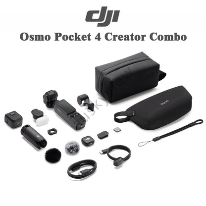 DJI Osmo Pocket 4 Creator Combo 4K Gimbal Camera Vlog Wide-Angle Lens Mic New