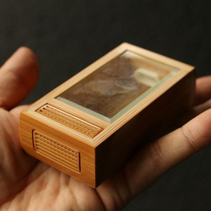 Handmade Aged Bamboo Cricket Cage Box Mortise Tenon Singing Insect Keeper