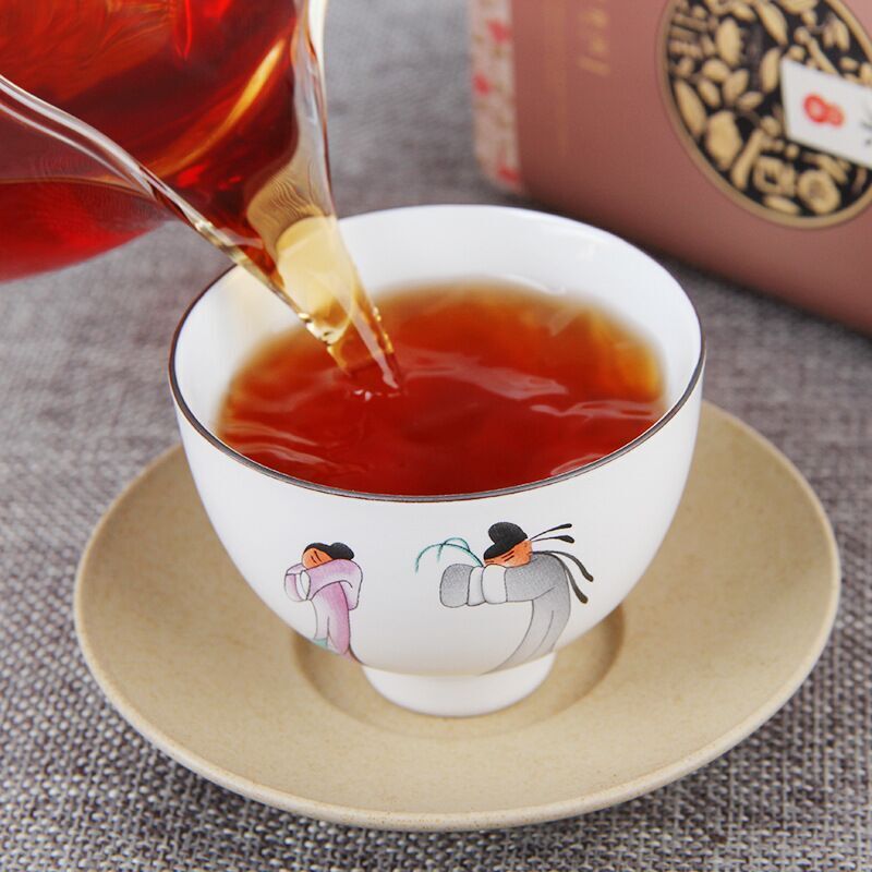 China 100g Black Puer Tea Ripe Pu-erh Red Tea Yunan Canned Green Food Beauty Tea