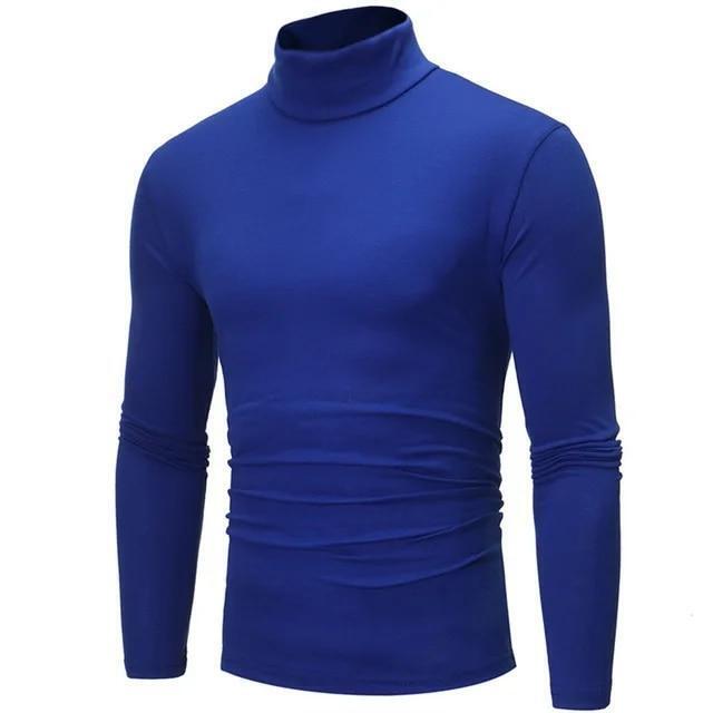 Men Roll Turtle Neck Tops T-Shirt Tee Winter Warm Thermal Long Sleeve Sweater