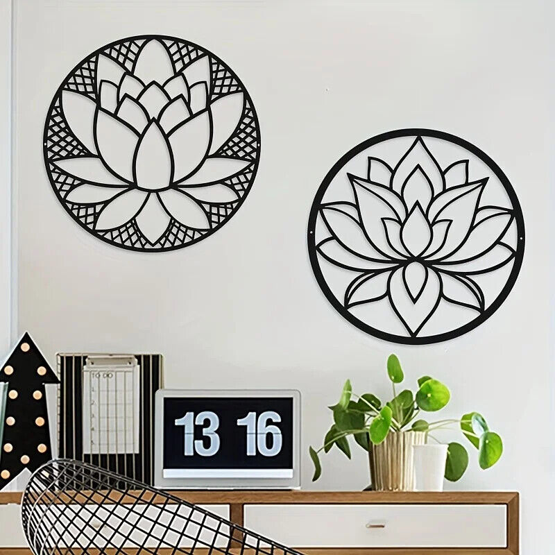 Metal Art Lotus Shape Wall Decorations, Indoor Fashion Wall Hanging Wall Decor