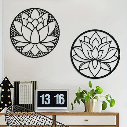 Metal Art Lotus Shape Wall Decorations, Indoor Fashion Wall Hanging Wall Decor