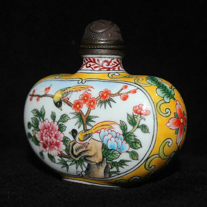 old Beijing chinese cloisonne snuff bottle enamel snuff box gifts antique Pets