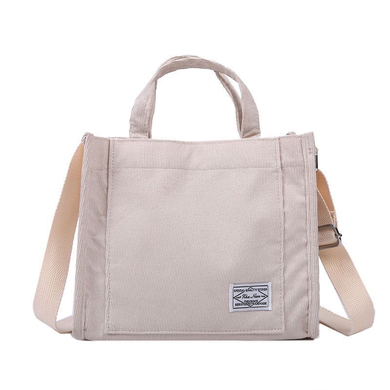 Handbag Corduroy Ladies Bag Single Shoulder Bag Buckle Messenger Small Square