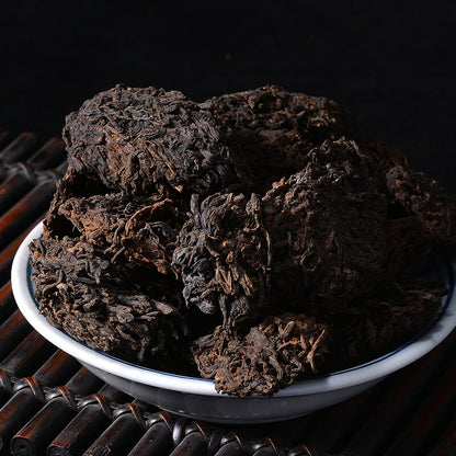 Guangxi Hei Cha Aged Wild Liu Bao Lao Cha Tou Golden Bud Nuggets Dark Tea 500g