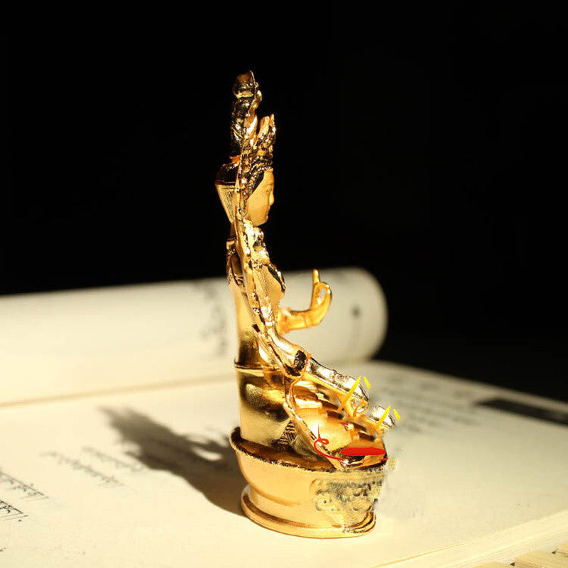 Tibet Tibetan Buddha Buddhist Mikky Gild White Tara Statue Decoration