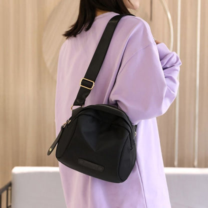 Shoulder Bag Nylon Wide Strap Crossbody Bags Waterproof Purse Pink Orange Purple