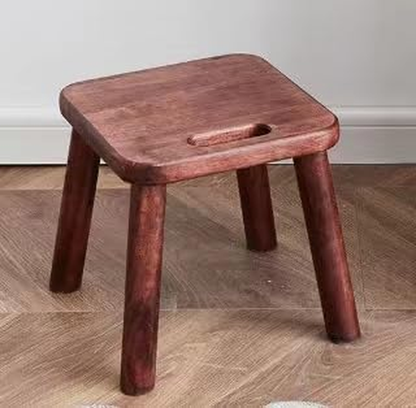 Wooden Small Stool Portable with Handle Bedside Step Stool Home Decor Fishing