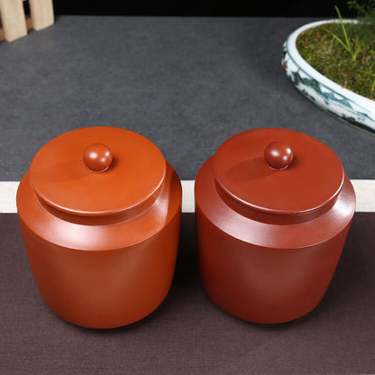 Real Yixing Zisha Tea Candy Solid Color Sealed Lid Tea Canister For Loose Tea
