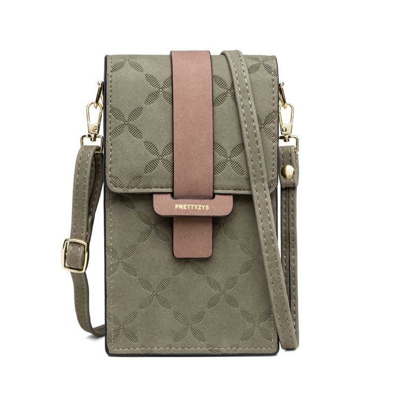 Wallet Flower Petals Plaid Shoulder Bag Messenger Flap Purse Multi-Card Holder