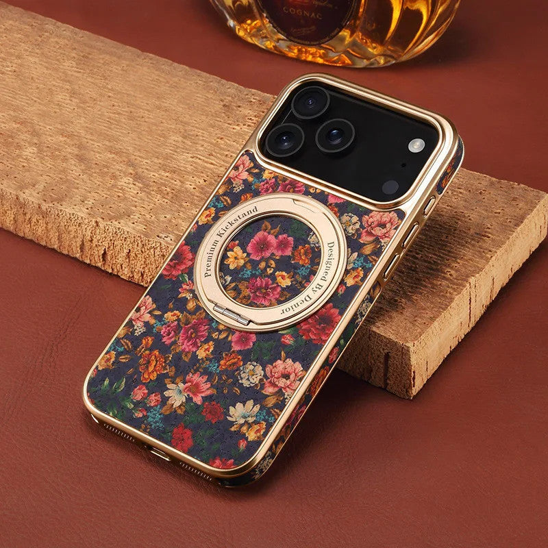 Flower Kickstand Cellphone Cases Magnetic 360° Phone Case for iPhone17promax/16