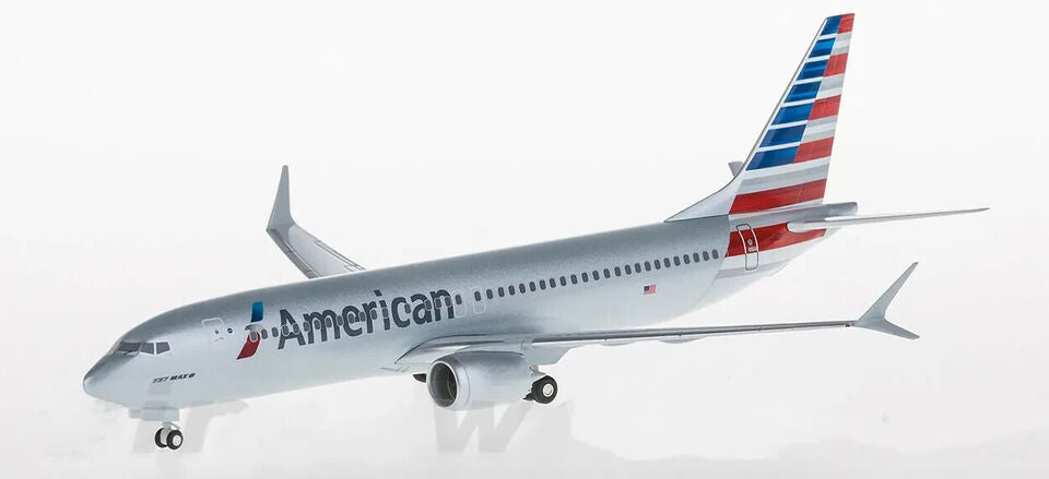 1:200 Hogan American BOEING 737 MAX 8 Passenger Airplane ABS Plastic Plane Model