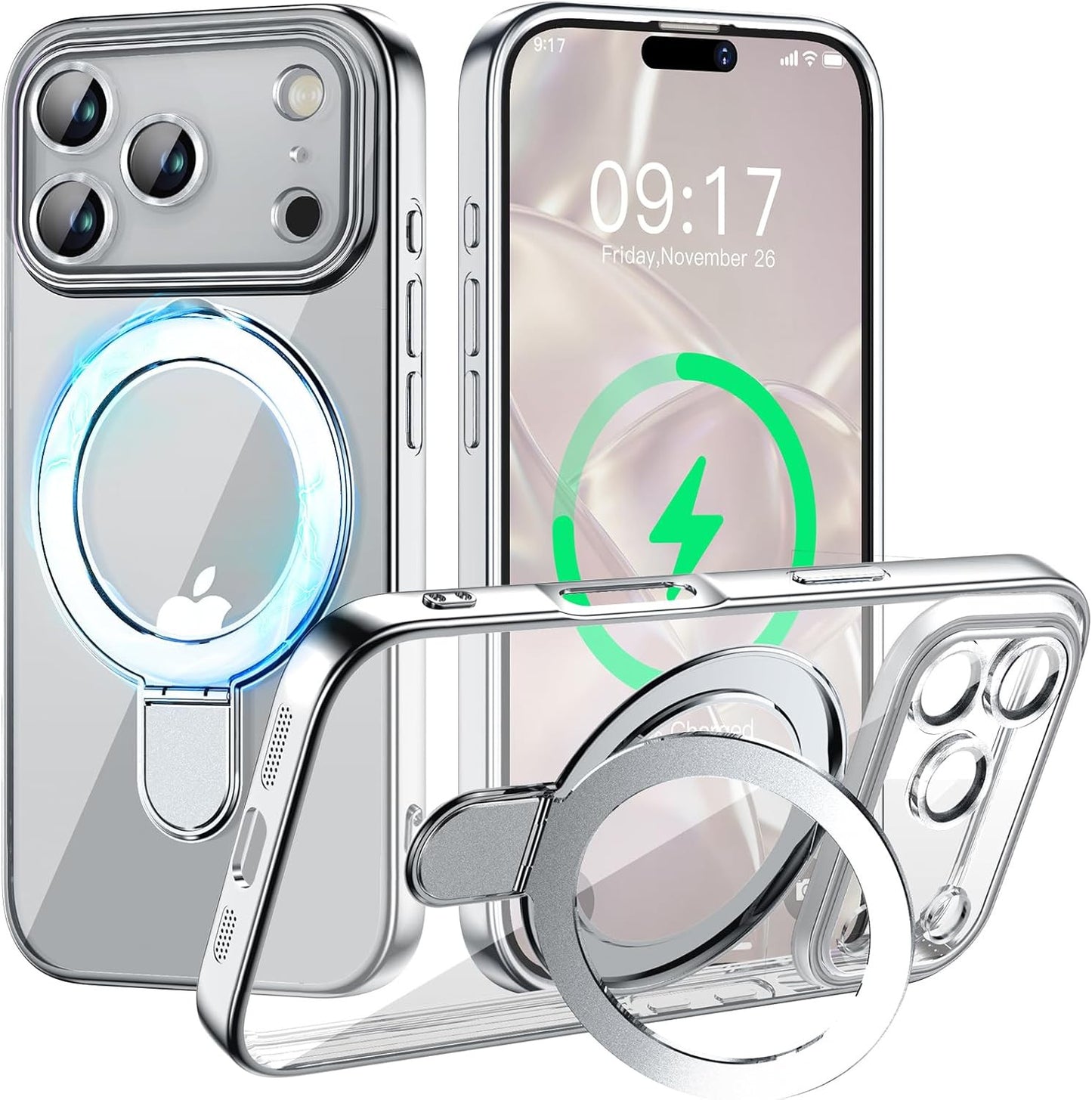 Magnetic for Iphone 17 Pro Max Case with Invisible Stand[Compatible with Magsafe