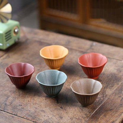 5pc/lot Real Yixing Zisha Purple Clay Tea Cup Master Cup Chinese Kungfu Cup 60ml