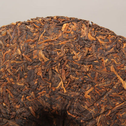 357g/12.59oz Natural Pu-Erh Ripe Tea Black Tea Palace Golden Bud Puerh Tea Cake