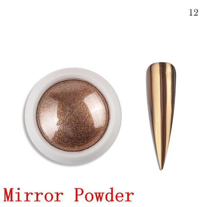 Nail Polish 8ml Jars Silver Gold Mirror Metallic Lacquer UV Gels Soak Off Paints