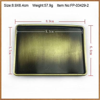 Men's Belts Buckle Zinc Alloy 4cm Width Loop Rectangle Jeans Fashion Accessories