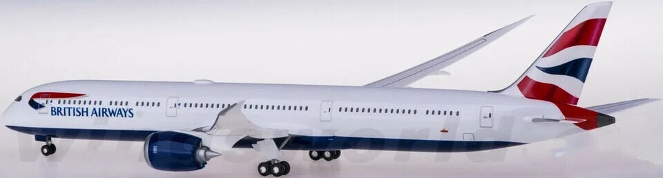 1:200 34CM Hogan BRITISH AIRWAYS BOEING 787-10 Passenger Plane ABS Plastic Model
