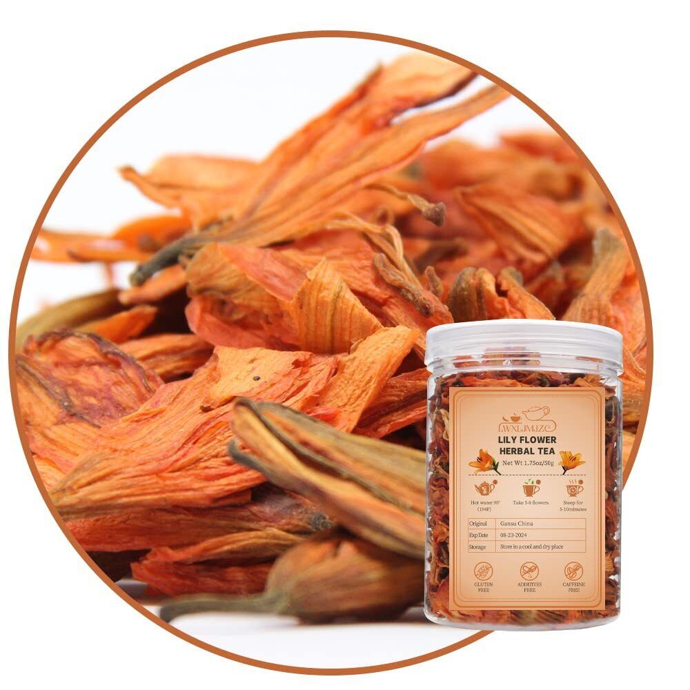 Natural Lily Flower Tea Dried Lily Herbal Tea Blooming Flower Tea 1.75oz/50g
