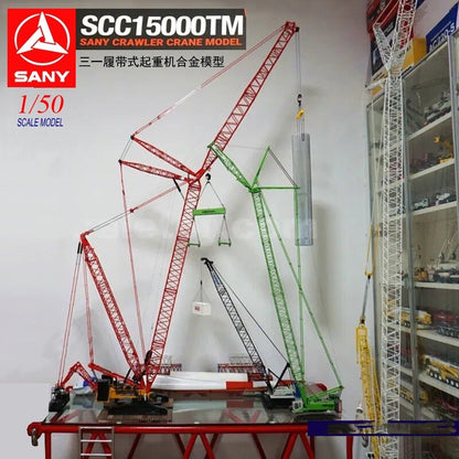 1:50 SANY SCC15000TM Crawler Crane Constuction Machine Equipment Diecast Model