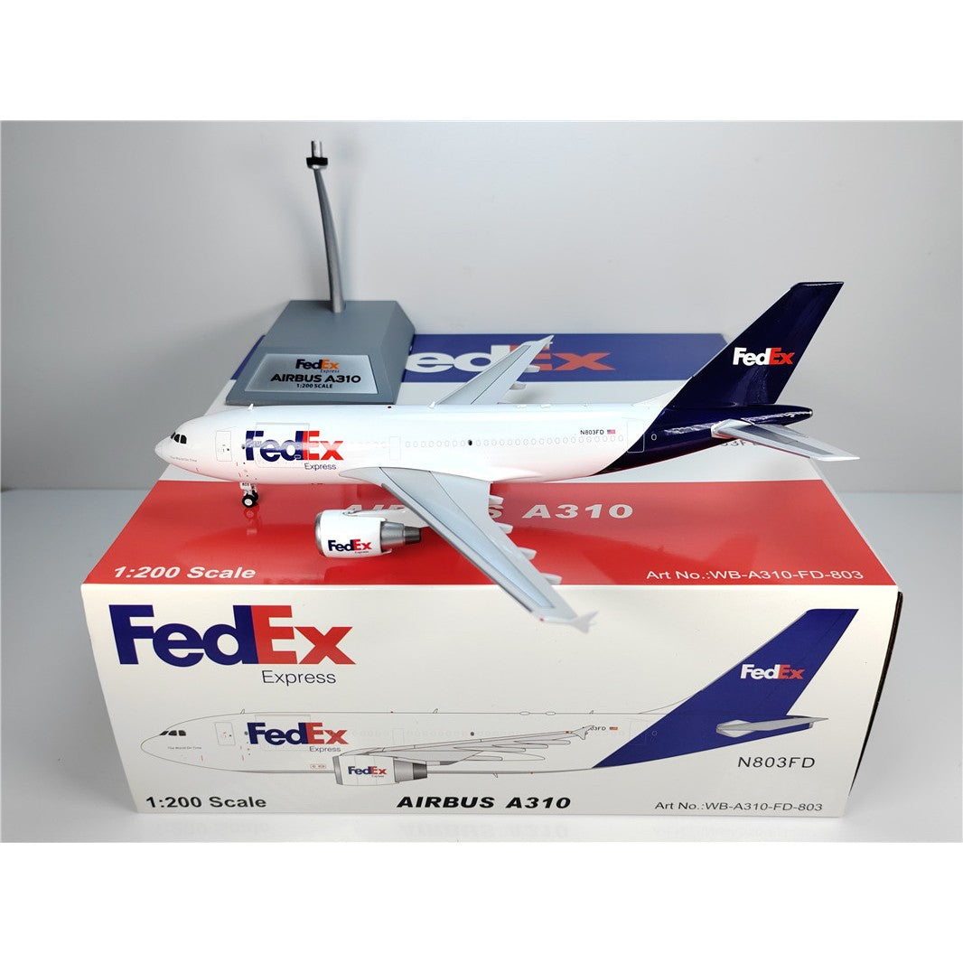 1:200 InFlight FedEx Airbus A310 N803FD Passenger Airplane Diecast Plane Model