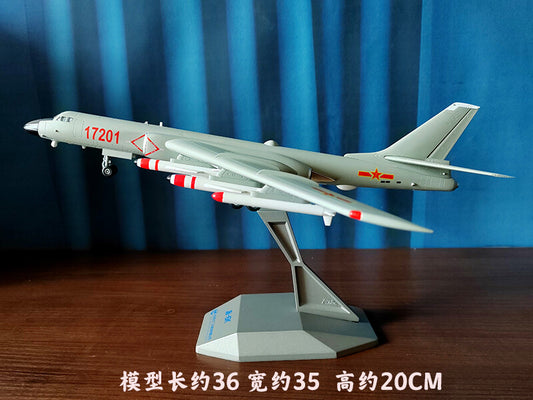 1:100 36CM AVIC H-6K Bomber Fighter Jet Plane Diecast Military Aircraft Model