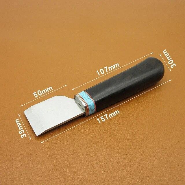 Leather craft cutting Skiver Blade Knife cutter Tools Ebony wooden handle