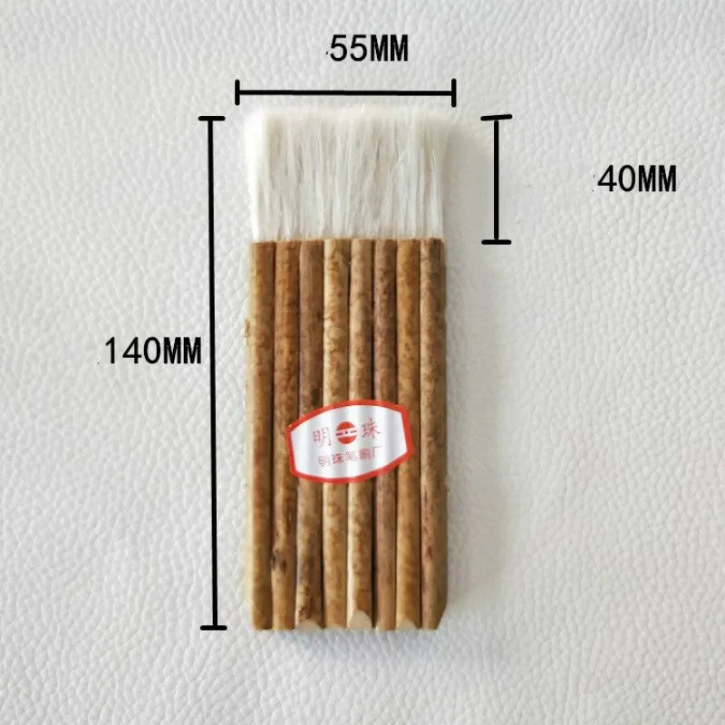 Soft Fleece Line Brush Painting Installation Brush Scrub Brush Bamboo Paint Brush -