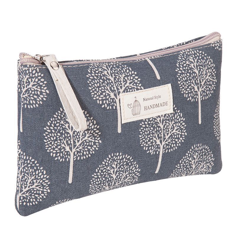 Canvas Makeup Bags Multicolor Pattern Cosmetic Travel Organizer Pouch 21*13*1 CM