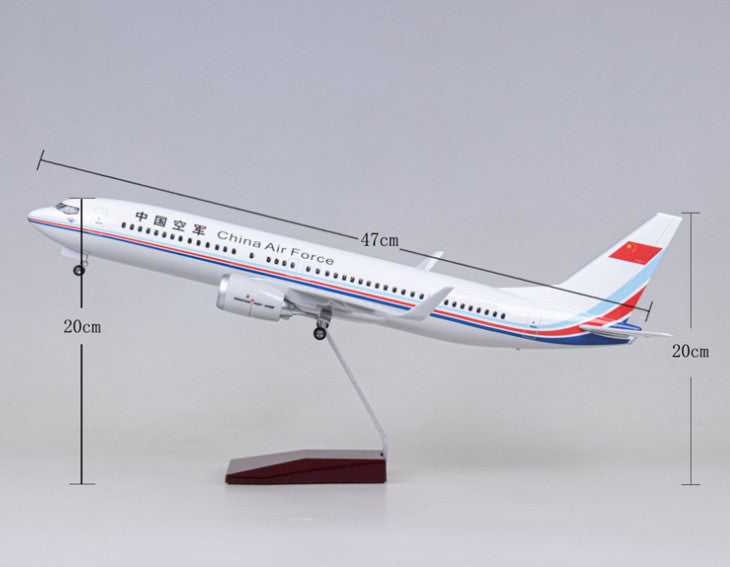 1:85 47CM China Air Force BOEING 737 MAX Airplane Landing gear Resin Model
