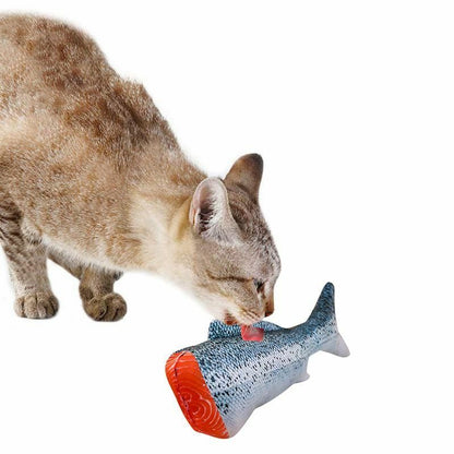 Cat Toy Pet Soft Plush 3D Fish Shape Interactive Gift Catnip Stuffed Pillow Doll