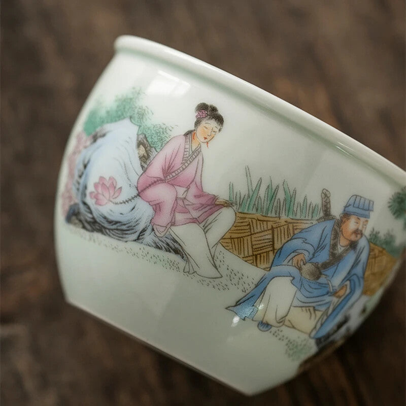 China Eight Immortals Teacup Ceramic Antique Cup Beautiful Teacup Teacup Cup Tea